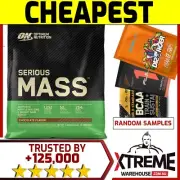 OPTIMUM NUTRITION SERIOUS MASS 5.4kg 12lbs BANANA // MASS GAINER WHEY PROTEIN &&