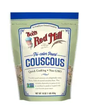 Tri-Color Pearl Couscous, Quick Cooking - 1 Pound (Pack of 1) - Non-Gmo, Vegan,