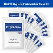 100pcs HygienePack Face Mask & Glove Visitor Kit