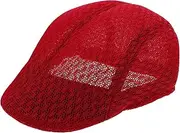 [ROMISBABA] Chef Beret Multi Functional Kitchen Cooking Hat Breathable Beanie for Men Women Washable Adult Chef Hat Dark Red
