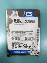 在飛比找Yahoo!奇摩拍賣優惠-(懷舊) WD威騰 2.5吋 IDE筆電硬碟 160GB(1