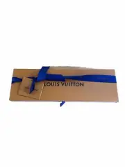 Authentic Louis Vuitton Tie Bandeau saffron box Tissue ribbon 15.5 X 5 X 1.25”