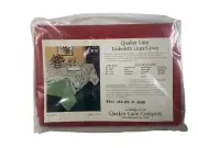 Vintage Quaker Lace Tablecloth Liner Protect 66" Round Christmas Red USA Made