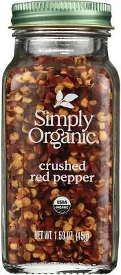 Simply Organic Crushed Hot Red Pepper Large Glass, 45g