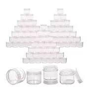 100 Count Clear Plastic Sample Containers 20G Empty Jars Cosmetic Containers