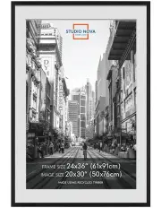 [Studio Nova] Premium Picture Poster Frame 24x36 to 20x30 in Black
