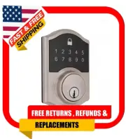 Castle Satin Nickel Compact Touch Electronic Single Cylinder Deadbolt