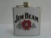 Jim Beam Hip Flask 6oz Bourbon Barware