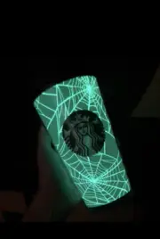 Starbucks Halloween 2021 Glow In The Dark Spider Web Cold Cup 16oz