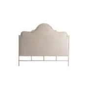 Amara Scalloped Bedhead - King Antique White Finish