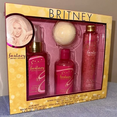 BRITNEY SPEARS FANTASY Body Wash Bath Bomb Salts Fizz Hair Mist BNIB