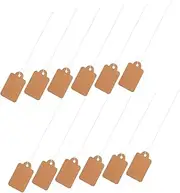 HOMSFOU 200pcs Paper Price Tags with Pre Tied String Writable Blank Labels for Pricing Labeling and Easy Attachment for and Merchandise