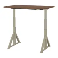 在飛比找IKEA優惠-IKEA 升降式工作桌, 棕色/米色, 120x70 公分