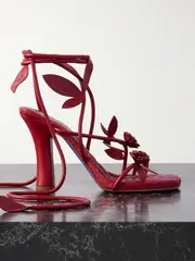 [Burberry] Burberry - Embellished Leather Pumps - Red - IT38 IT 38 Red