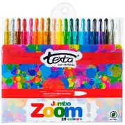 Texta Jumbo Zoom Twistable Crayons 20 Pack
