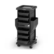 Salon Trolley with 6 Drawers & Dryer Holder, Rolling Hair Cart Organizer, Mob...