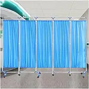 Hospital Privacy Screen,Foldable Room Divider 6 Feet High Temporary Fence,for Clinic Patient Examination Room(5piece)