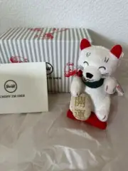 Steiff Maneki Neko plush JAPAN 2022 limited Lucky Charm White Cat NEW