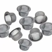 10Pcs Crystal Tobacco Smoking Pipe Metal Filter Screen Steel Mesh Concave Bowl