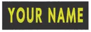 11" x 4" Inches Name Tag ID Patch Yellow GLOW IN DARK With VELCRO® Brand