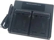 USB Dual Battery Charger for Sony NP-FW50 BC-VW1 NEX-3 NEX-5 NEX-7, ILCE-7 ILCE-7R ILCE-7R II; ILCE-7S ILCE-7M II; SLT-A33 A37 A55; ZV-E10 Mirrorless Camera