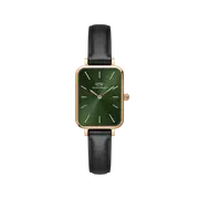 Daniel Wellington Quadro 20X26 Pressed Sheffield Rose Gold & Emerald Watch