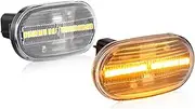 Side Mirror Indicator For SUZUKI For JIMNY For JB64W JB74 JB23 JB64 1999-2019 2piece Led Dynamic Side Marker Turn Signal Indicator Repeater Light Dynamic Sequential Blinker(2xNO Dynamic Crystal)