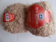 DMC New Romance Sophie wool blend loopy yarn, beige, lot of 2 (44 yds each)