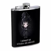 Strange And Unusual Em1 Flask 8oz Stainless Steel Hip Drinking Whiskey