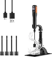 IFYFUL Rechargeable Resin Mixer with Stand | 3 Speeds Control | Support Countdown | 4 Electric Stirrer Paddles for Epoxy Resin, Silicone, Paint Mixing, Soap Making, DIY Crafts | Black