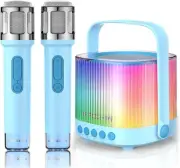Karaoke Machine for Kids Adults Portable Bluetooth 5.3 Speaker with 2 Wireless M