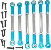 Turnbuckle Tie Rod Linkage Compatible with ECX 2WD Parts Ruckus Circuit Torment Axe Brutus Circuit AMP MT Rc car Metal Upgrade Accessory 6Pcs(Blue)