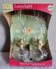 Lamplight Ultra-Pure Liquid Lamp Set 2 Monroe Decroative Refillable Lamps