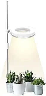 Indoor Small Plant Light Full Spectrum Plant Light Desktop Plant Light Height Adjustable Plant Light with & Sunlight in Single & Lamp Holder White