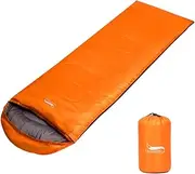 zolyet Lightweight Camping Sleeping Bag Warm Envelope Backpacking Sleeping Bag Army Green