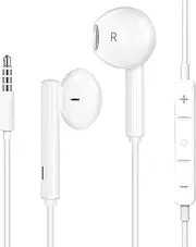 3.5mm Plug Wired Earphones with Built-in Microphone & Volume Control in-Ear Wired Earbuds Compatible with Android Phones, Laptops, PC, Pads & iOS Phones. (1 Pack 3.5MM Earphones)