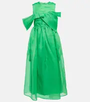 [Cecilie Bahnsen] Cecilie Bahnsen Sidney silk midi dress AU 8 green