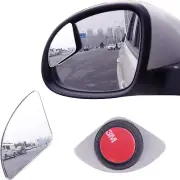 Blind Spot Mirror，Newest Fan Shaped HD Glass Frameless Convex Rear View Mirror w