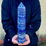 3.1LB Lapis Lazuli Obelisk Point Crystal Tower Natural Gemstone Chakra Healin