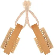 HAKIDZEL 2pcs Fingernail Cleaning Brushes Double Sided Sturdy Nail Scrubbers for Home Use Lightweight Nail Care Tools for Dirt Debris and Cuticle Softening