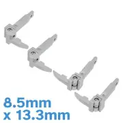 4pcs 8.5mm x 13.3mm Spring Hinge Assembly L+R Acetate Eyeglass Frame Repair Part