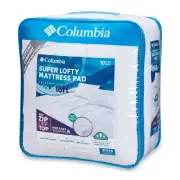 Columbia 360 Zip-off Mattress Pad, Super Lofty Mattress Pad, Cloud Soft Queen