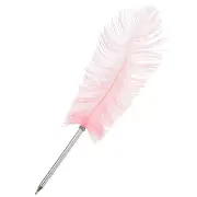 30cm/12" Feather Ballpoint Pen, 1 Pcs Ink Vintage Refined Plated Pen, Light Pink