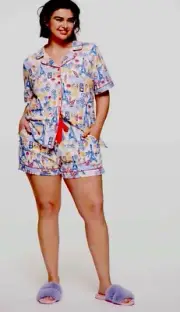 Peter Alexander Women’s Pjs Set Size 2+ Paris Summer Pyjamas Shorts & Shirt New