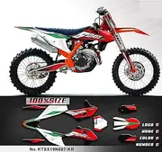 Kungfu Graphics Custom Decal Kit for 2020 2021 EXC EXC-F XC-W XCF-W 150 250 300 350 450 500,Red, KTSX19N007-KR