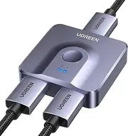 UGREEN HDMI Switch 2 in 1 Out 4K 60Hz Splitter, Bi-Directional 2 Input 1 Output Support 3D Compatible with Xbox PS4 PS5 Blu-Ray Player Roku TV Stick HDTV Monitor