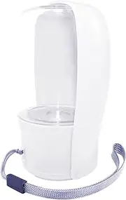 zolyet Portable Foldable Pet Water Dispenser 280mL Dog Water Bottle Pet Travel Water Bottle Bowl Holder Drink Cup Tray Leak Proof Dog Cat Travel Drink Bottle Bowl White