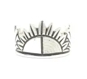 Emmett Navakuku Hopi Style Sterling Silver Ring Handmade Sun Design