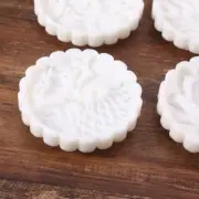 Mooncake Stamp Cutter Pastry Tool Mooncake Maker with 3D Flower Fish Pattern