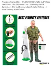 Fishers Cast Net (3/8” Mesh)